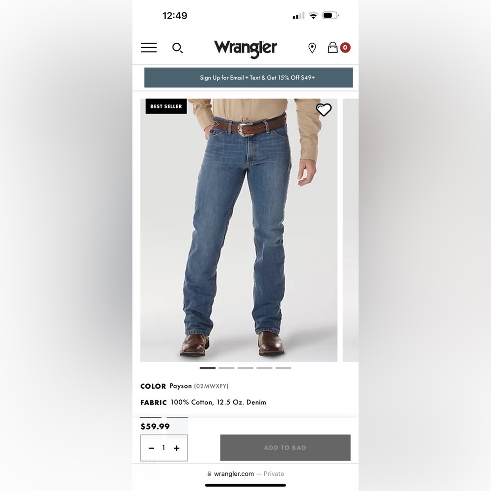 MENS WRANGLERS retro slim straight ~ size 30x34